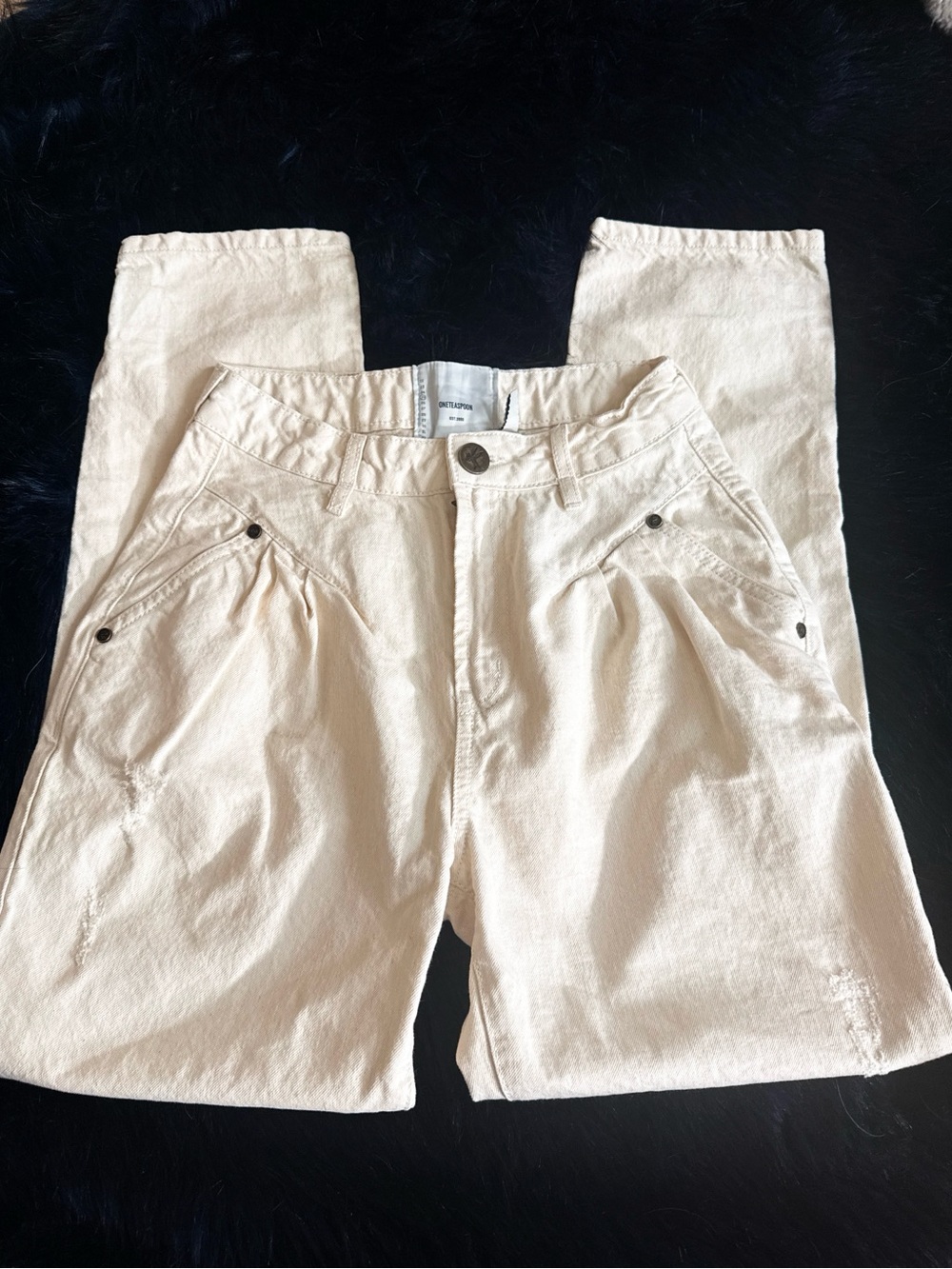 One Teaspoon Men's Cream Chinos